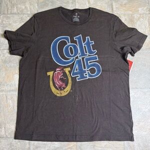 Colt 45 Wrangler Crewneck Tshirt Mens Size XLarge Brown NWT